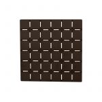 MSV Lot de 5 Tapis antid&eacute;rapants de douche ou baignoire Caoutchouc QUADRO 13x13cm Chocolat Marron