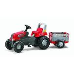 Rolly Toys Tracteur à pédales Rolly Junior avec remorque