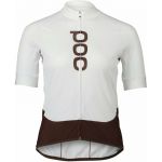 Poc Essential Road Maillot avec logo Femme, blanc/marron L Maillots route