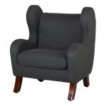 Homcom Fauteuil enfant oreilles gran 45x43x56cm Gris