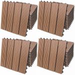 Deuba 11x 22x 44x 55x 66x Dalles clipsables en bois composite WPC 30 x 30 cm Dalle de terrasse jardin extérieur 44x Klassik terrakotta (de)