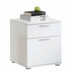 FMD Möbel Réalisée en aggloméré, la table de chevet Jack dispose d'un petit et d'un grand tiroir, qui convient parfaitement au rangement de