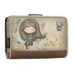 Anekke - Portefeuille compact femme "Real" - 14 x 10 x 2 cm - Marron