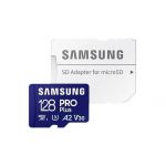 Samsung Carte Micro SD 128 Go Pro Plus avec adaptateur SD