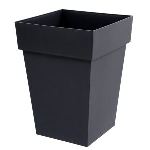 Eda Plastiques Toscane 51 L - Pot de fleurs carré mi-haut 39 x 39 x 53 cm