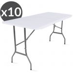 MobEventPro Lot de 10 tables pliantes 180 x 70 x 74 cm