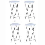 VidaXL 4 tables de bistro rondes