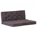 VidaXL Coussins de plancher de palette 2 pcs Coton Anthracite