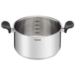 Seb TEFAL E3084604 PRIMARY Faitout inox 24 cm / 5L + couvercle/ compatible induction