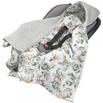 Medi Partners Couverture enveloppante bébé nid d Ange siège Auto 85x85cm Multifonction Poussette Hiver avec Une Capuche Douce et Moelleuse pour landaus