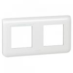 Legrand Plaque 2x2 modules horizontal Mosaic blanc