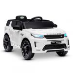 Voiture électrique SUV pour enfant Land Rover Discovery 2x 25W marc AV/AR, Phares et Système audio Blanc Blanc