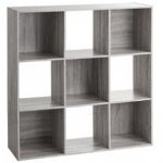 Etagère Grise à 9 Cases Gris PIRUS