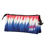 Oh My Pop! Good Vibes Denim-Trousse Triple ECO, Bleu