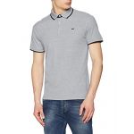 Jack & Jones Jjepaulos Polo SS Noos, Homme, Gris (Light Grey Detail: Slim Fit-Melange), Medium
