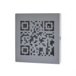 Bo&icirc;te &agrave; cl&eacute;s avec 10 crochets &agrave; motif code QR d&eacute;coup&eacute; abstrait en M&eacute;tal laqu&eacute; Gris