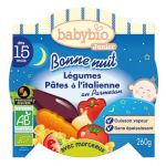 BabyBio Bonne Nuit : L&eacute;gumes p&acirc;tes &agrave; l'italienne au parmesan 260g - d&egrave;s 15 mois