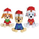 Jemini Lot de 3 peluches - Pat'Patrouille - Chase, Stella et Marcus - +/- 17 cm - Version No&euml;l