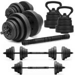 Actiget Halt&egrave;res 30 Kg, Kit De Musculation 2x 15 Kg