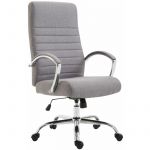 CLP Fauteuil de bureau Valais en tissu gris