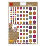 Pochette de 6 feuilles Apli Kids 624 gommettes - nature kraft - couleurs assorties