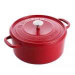 Greenpan Featherweights Faitout en Céramique Antiadhésive Saine, 26 cm/5 litres, Cocotte en Fonte avec Couvercle, Sans PFAS, Induction, Lavable au Lave-Vaisselle,Va au Four, Rouge