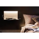 Paulmann 78919 Applique LED Jarina avec étagère incl. 1x4,5 / 1x1,6 watts gradable Lampe de lecture murale Blanc Liseuse Métal lampe murale 3000 K