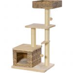 Pawhut Arbre à chats style cosy chic 60x40x109cm Beige