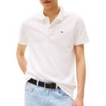 Tommy Hilfiger Tommy Jeans TJM Slim Placket Polo EXT S/S Polo Homme, White (Ecru), L