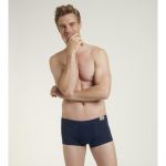 Lot de 2 boxer homme bleu marine + bleu fonc&eacute; en coton
