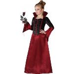 Déguisement vampire rouge et noir fille Halloween (7 à 12 ans)