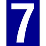 Novap 4004075 Num&eacute;ro de rue pr&eacute; adh&eacute;sif Chiffre 7 Bleu