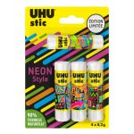 UHU B&acirc;ton de colle 8.2 g &Eacute;dition Neon 4 pcs