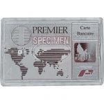 Etui carte bancaire rigide blanc transparent porte CB
