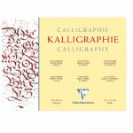 Clairefontaine 96440C - Bloc encollé de 25 feuilles de Papier Calligraphie ivoire, 130 g/m², 30x40