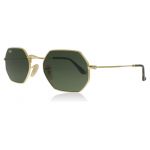 Ray-Ban Octagonal flat lenses Unisex Sunglasses Verres: Vert, Monture: Or - RB3556N 001 53-21
