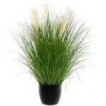 Atmosphera Plante Artificielle en Pot "Bouquet d'Herbes" 105cm Vert