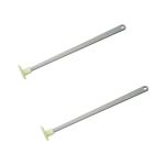 Fackelmann 9937950 Lot De Racloirs Fond De Pot, Racloir Manche Long, Racloir, Silicone, Plastique, Gris, Vert Pâle, 23 X 1,4 X 2,3 Cm