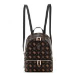 Guess Sac &agrave; dos de loisirs brun fonc&eacute; brun clair pour femme - Silia Backpack S Espresso Logo 327657