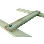 Outifrance Echelle de toit en bois 3.30 m - 10 &eacute;chelons entraxe 33 cm