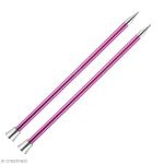 Knitpro Aiguille &agrave; tricoter Aluminium color&eacute; 40 cm - N&deg;10 - Rose vif - 1 paire