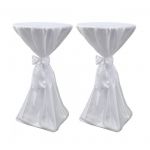VidaXL 2 housses de table avec ruban 60 cm