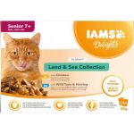 IAMS Delights Senior Terre & Mer en sauce pour chat - 48 x 85 g