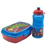 Stor SET VUELTA AL COLE EN CAJA REGALO (BOTELLA SPORT EASY HOLD 380 ML Y SANDWICHERA RECTANGULAR) AVENGERS HERALDIC ARMY
