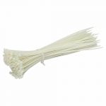 Bradas 100pcs blanc petites attaches de câble en nylon de 2,5 mm en plastique, des enveloppements zip de cravate, 80mm de long