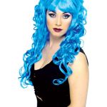 Perruque sir&egrave;ne boucl&eacute;e bleue