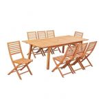 Cstore Table de jardin extensible 8 a 10 personnes 180 240 x 100 x H 75 cm Acacia FSC Extension papillon