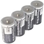 Panasonic Piles mono-alcalines Powerline LR20 au film 4er, 1,5 Volt, capacit&eacute; 19760mAh