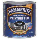 Hammerite Peinture fer satin&eacute; noir 0,25 L