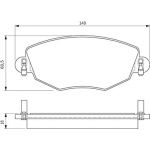Bosch BP297 - 4 Plaquettes de frein Avant